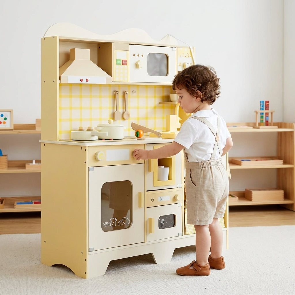 Cream Play Kitchen