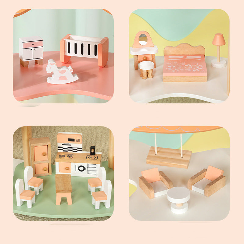Mini Wooden Dollhouse
