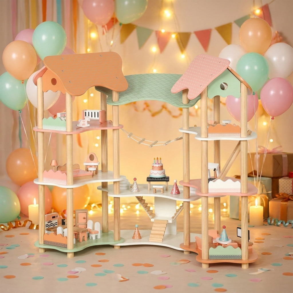 Mini Wooden Dollhouse