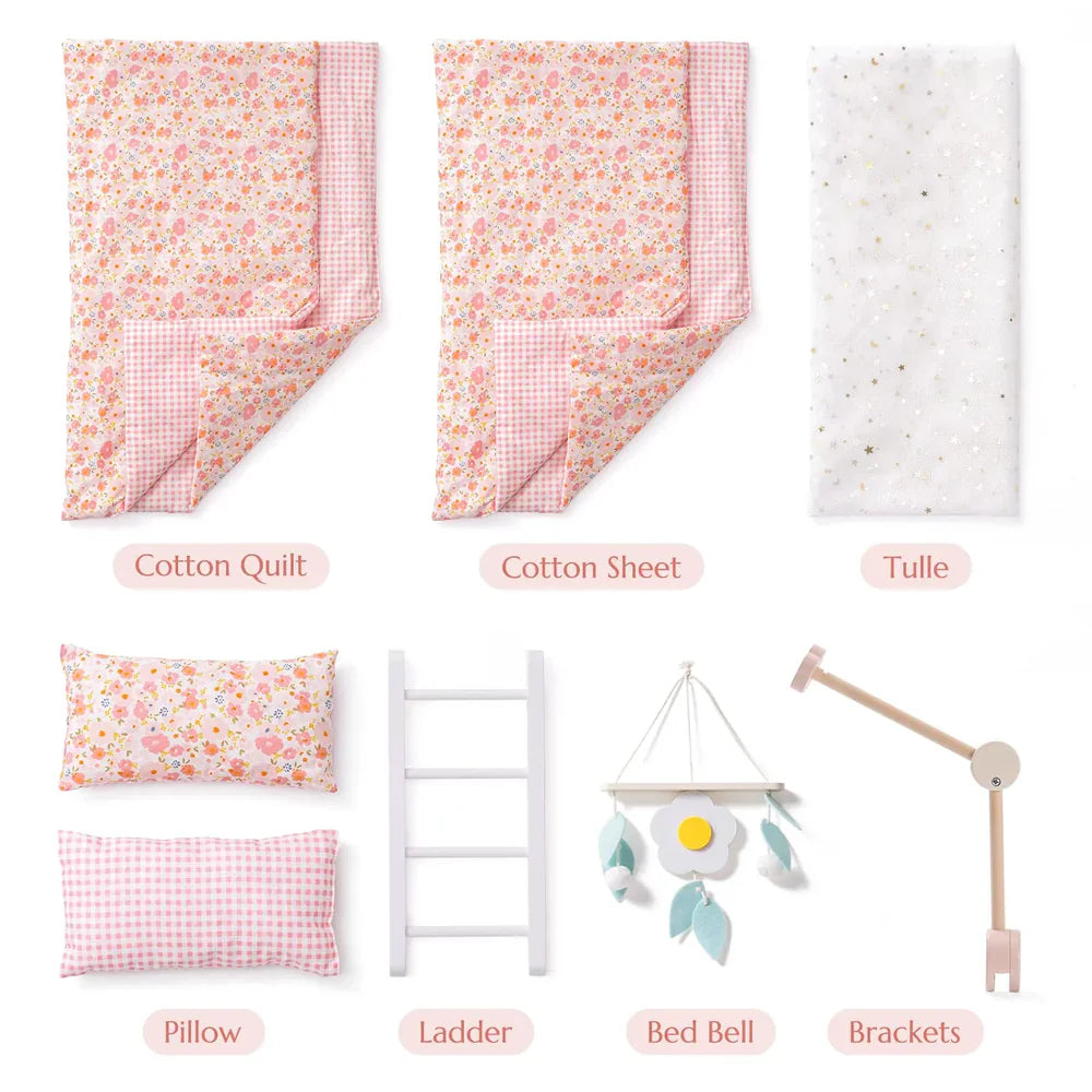 Pink Doll Crib